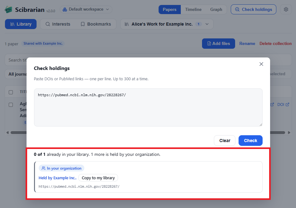 Check holdings remote held
